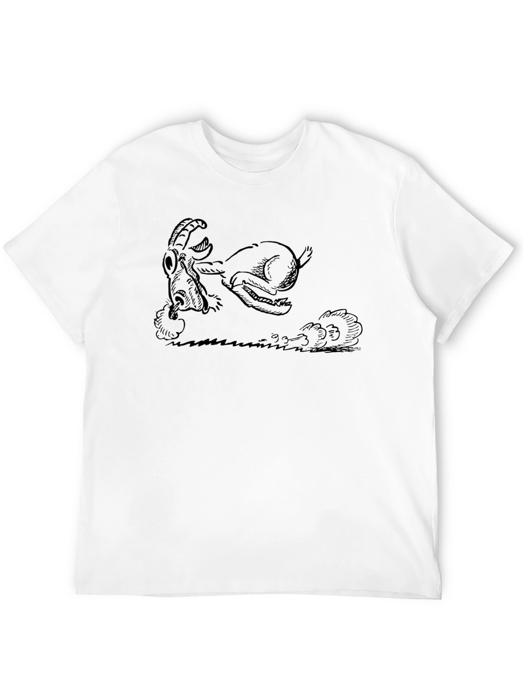 Running Goat Graphic Tee - Black Cotton Blend