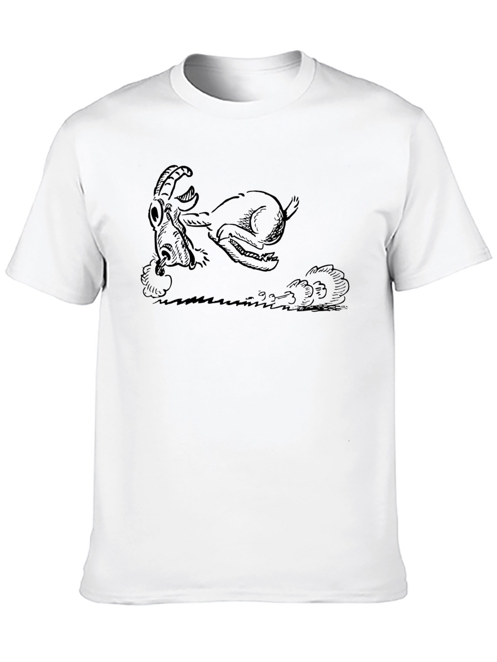 Running Goat Graphic Tee - Black Cotton Blend