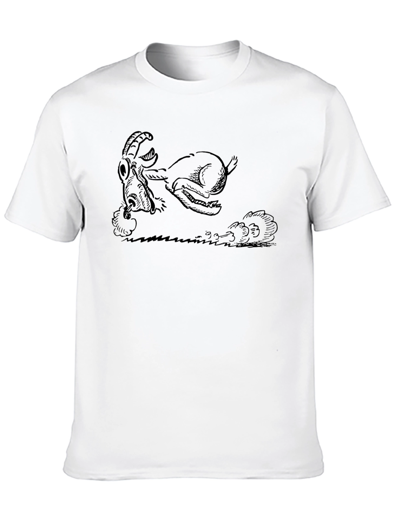 Running Goat Graphic Tee - Black Cotton Blend