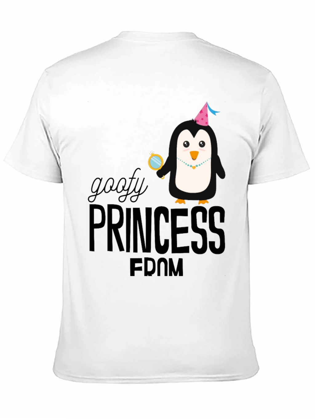 Goofy Princess FDOM Black T-Shirt Penguin