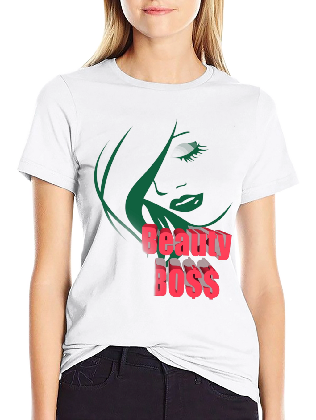 Beauty Boss Graphic Tee - Stylish Black T-Shirt