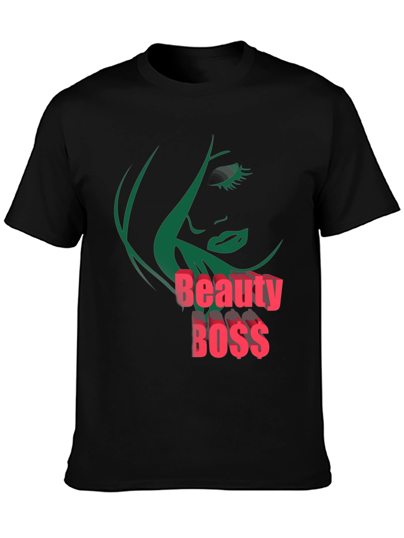 Beauty Boss Graphic Tee - Stylish Black T-Shirt