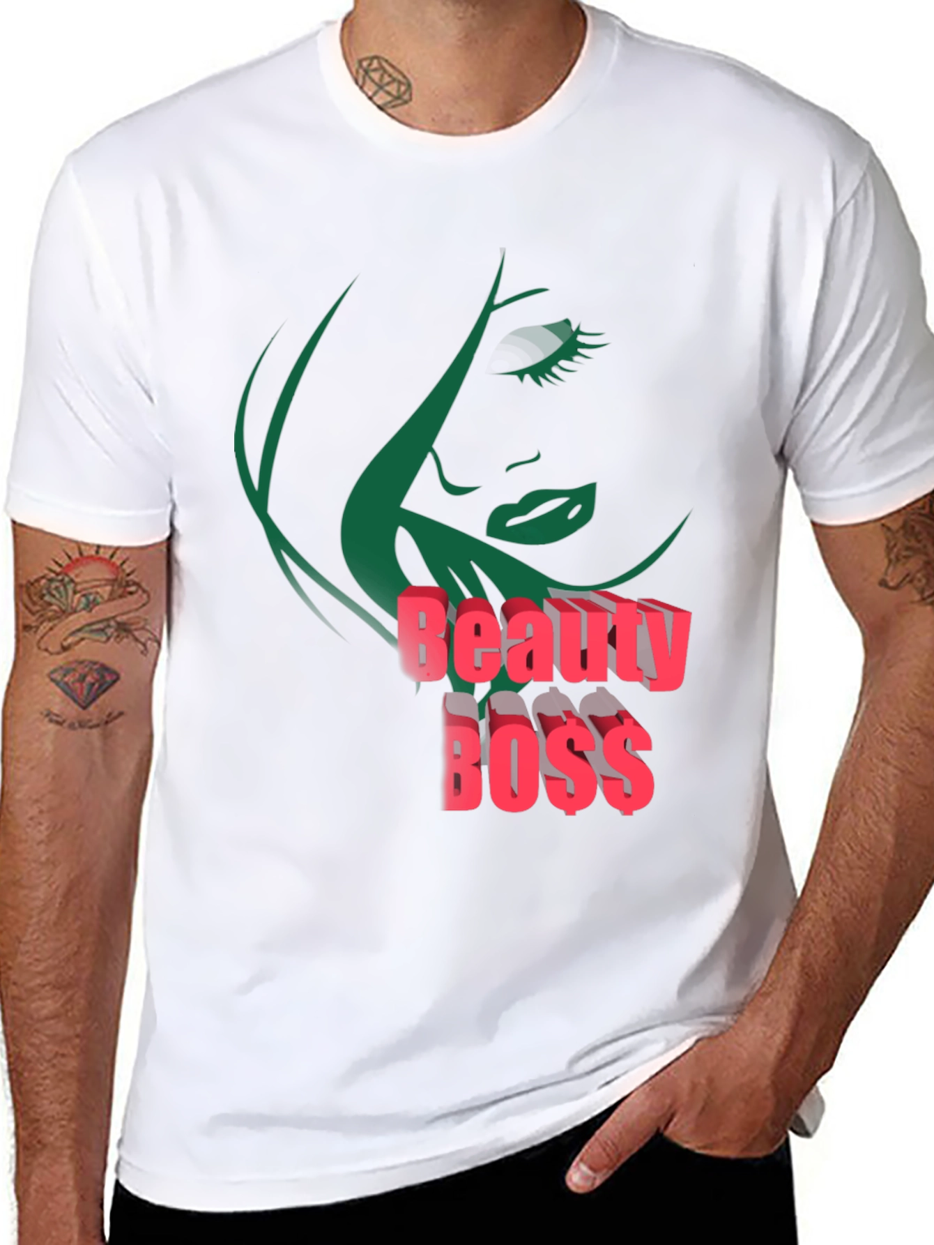 Beauty Boss Graphic Tee - Stylish Black T-Shirt