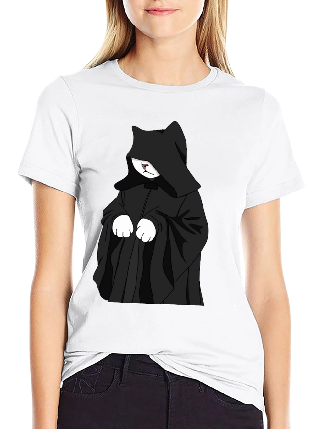 Dark Kitty Graphic Tee - Unisex Black T-Shirt