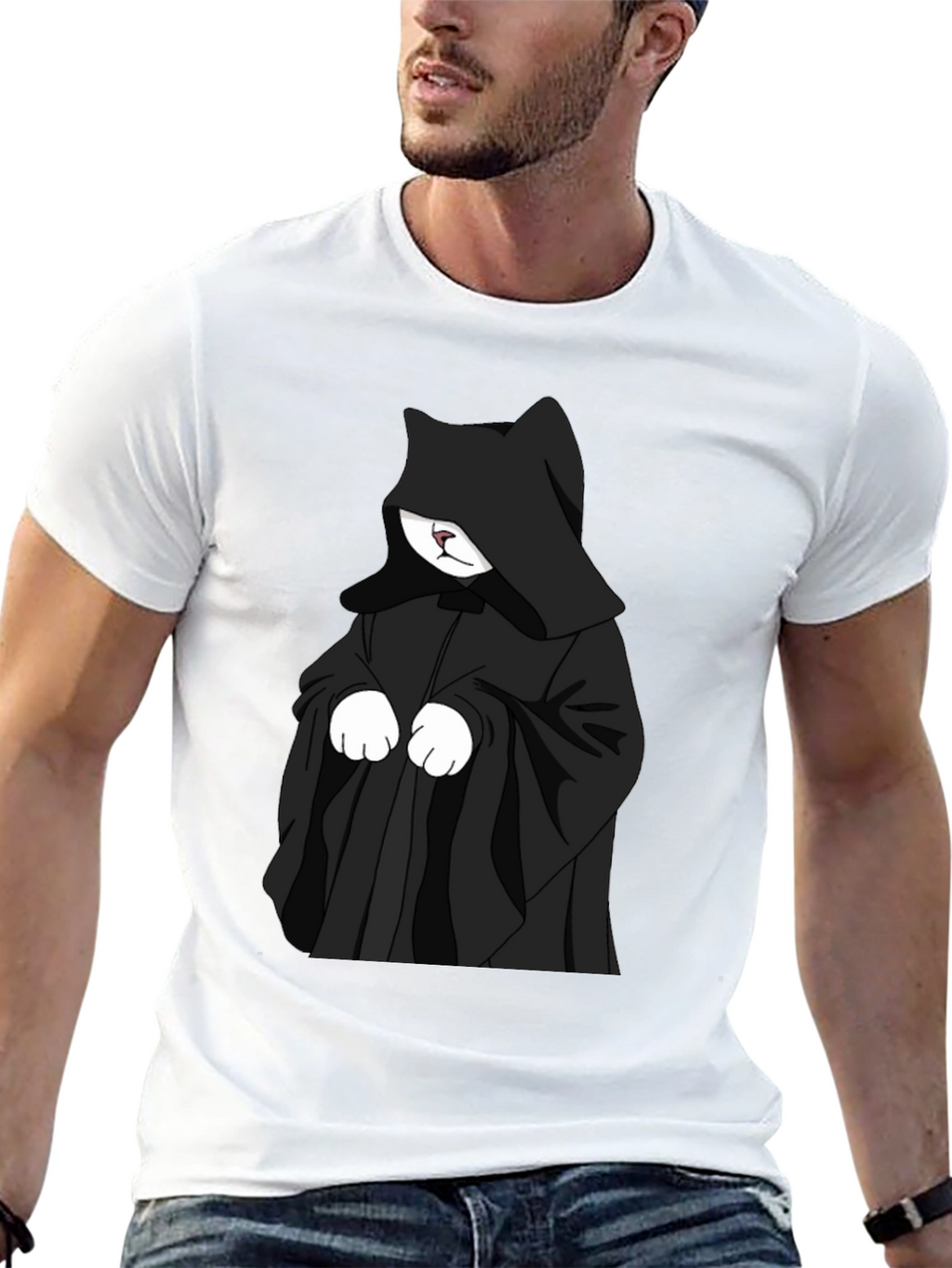 Dark Kitty Graphic Tee - Unisex Black T-Shirt