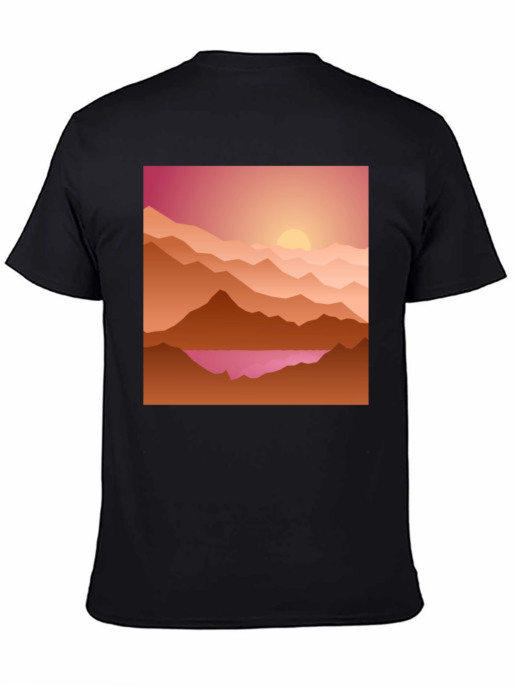 Sunset Mountain Graphic Tee - Casual Style