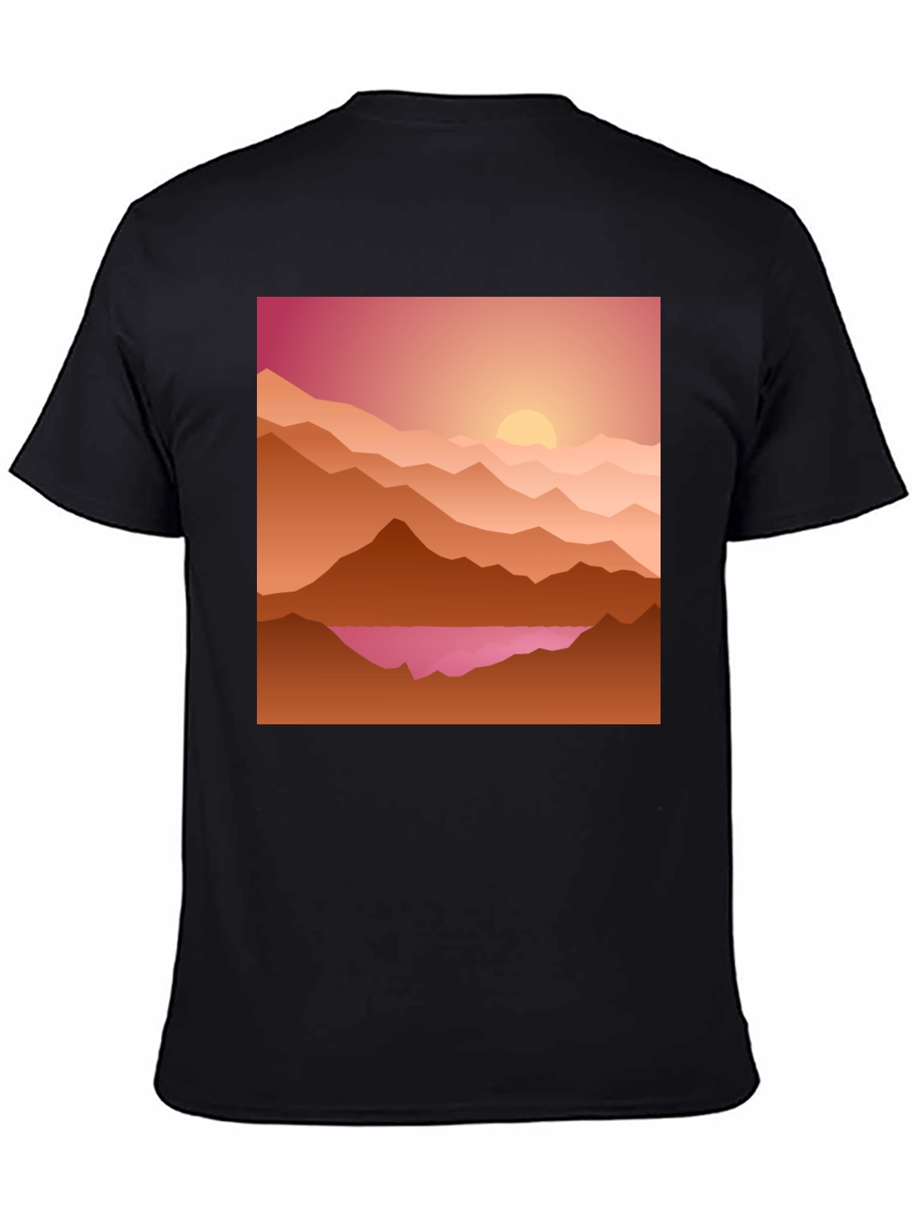 Sunset Mountain Graphic Tee - Casual Style
