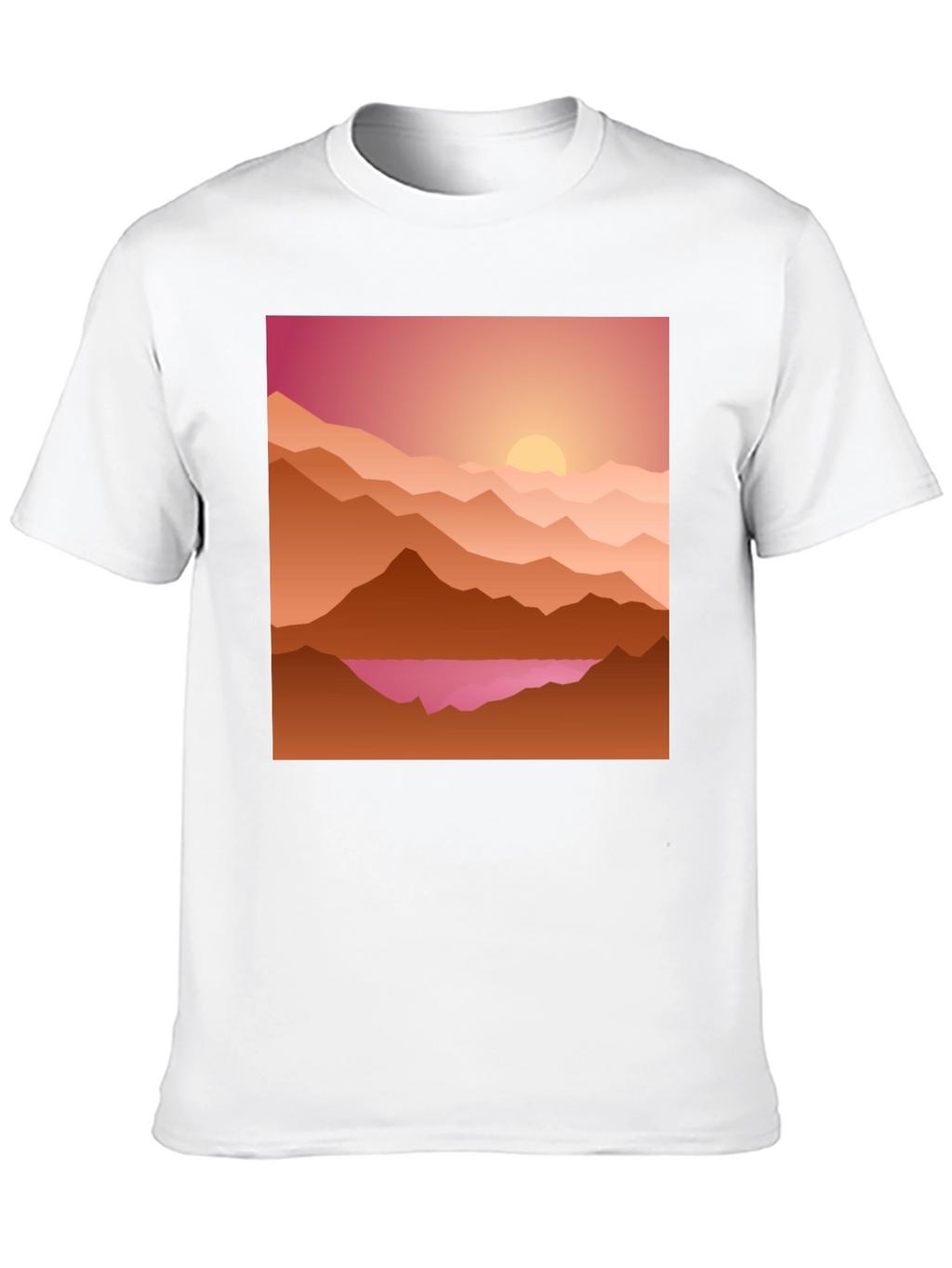 Sunset Mountain Graphic Tee - Casual Style