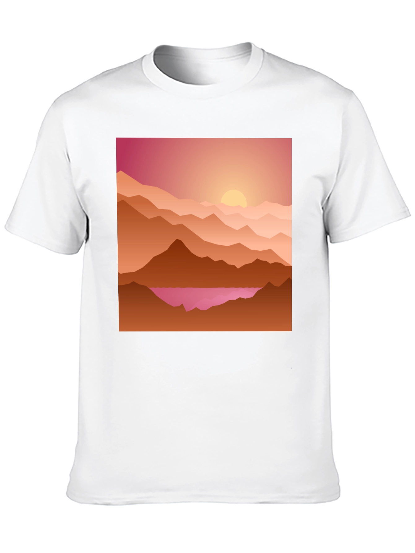 Sunset Mountain Graphic Tee - Casual Style