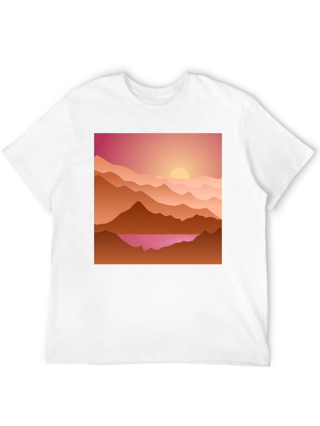 Sunset Mountain Graphic Tee - Casual Style