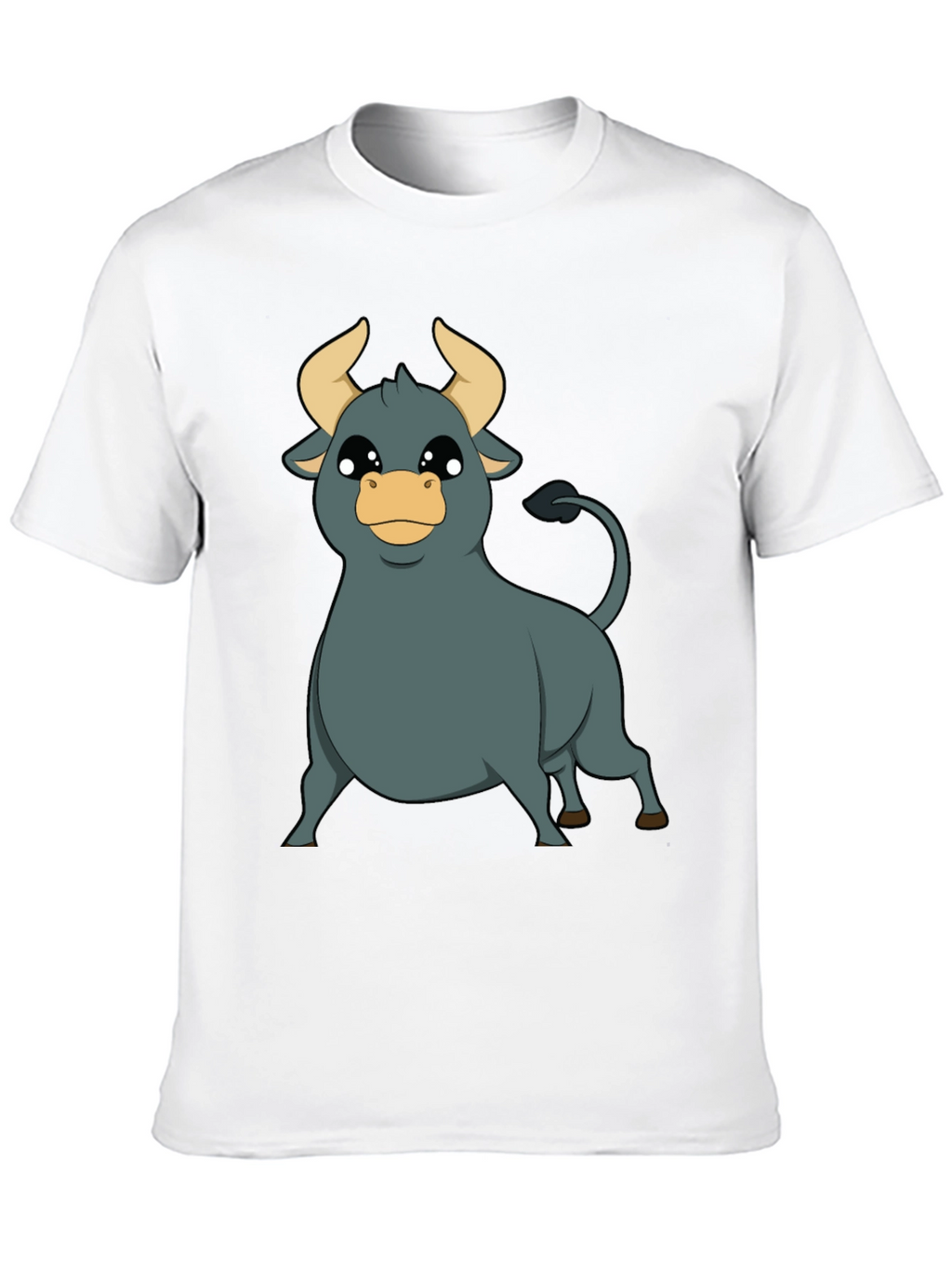 Cartoon Bull T-Shirt - Black Graphic Tee