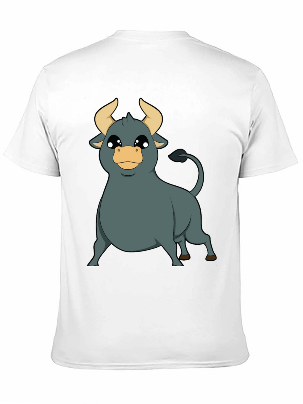 Cartoon Bull T-Shirt - Black Graphic Tee