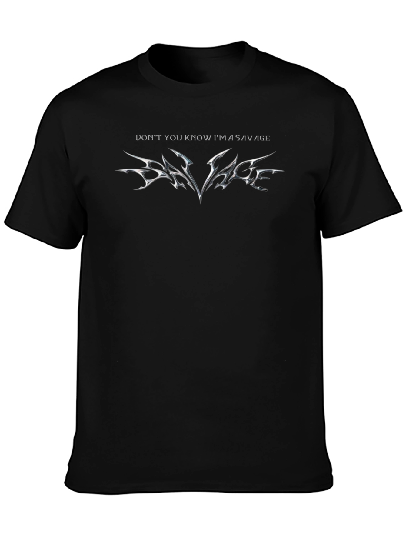 Savage Graphic Tee - Black Cotton