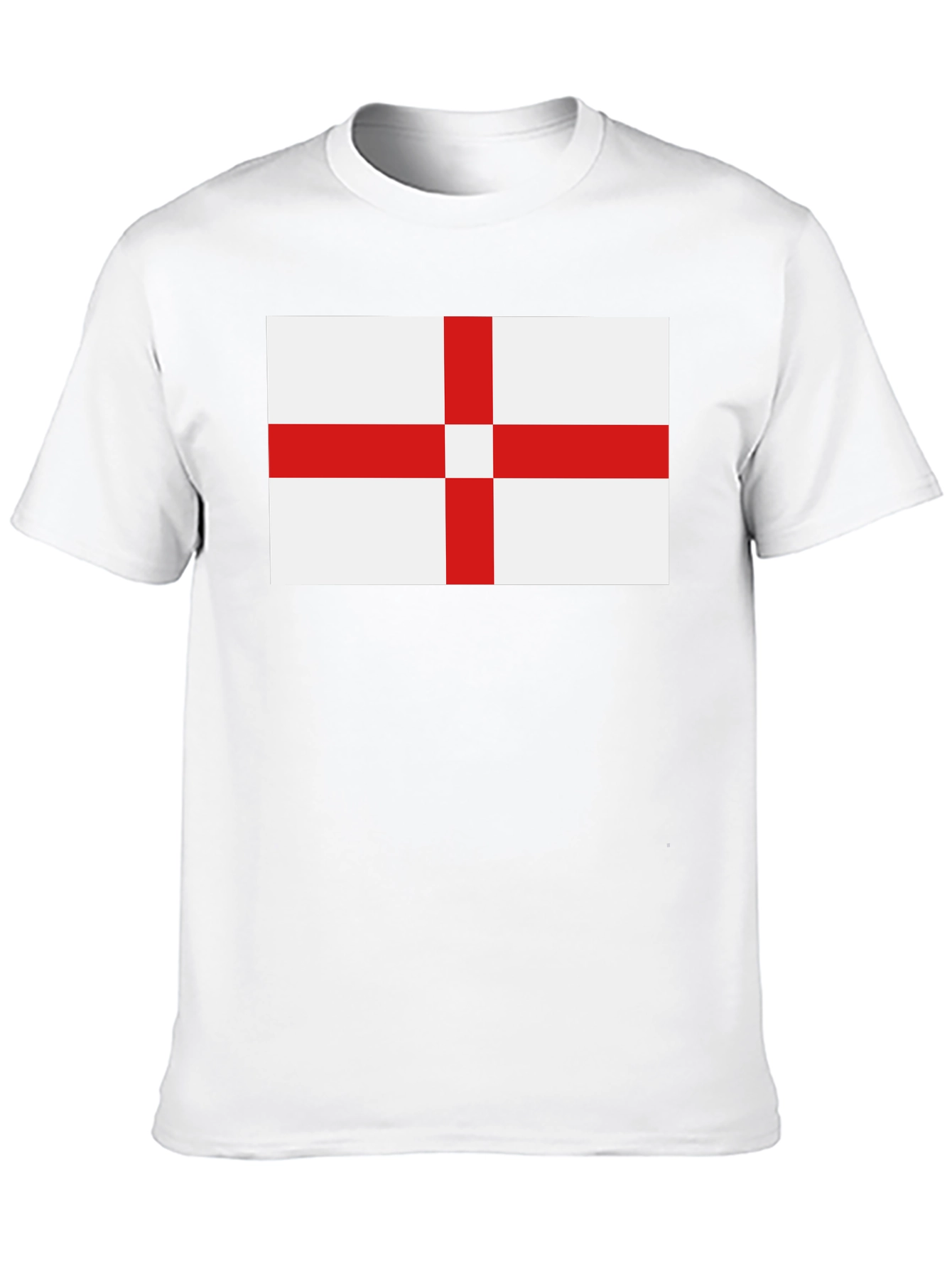 England Flag T-Shirt - Black Cotton Tee