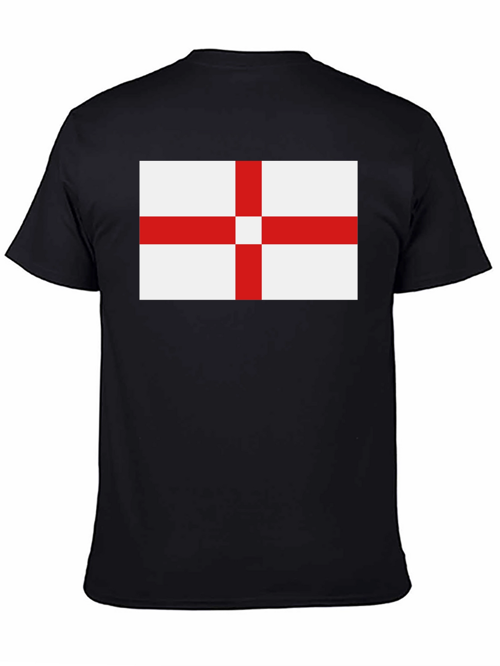 England Flag T-Shirt - Black Cotton Tee