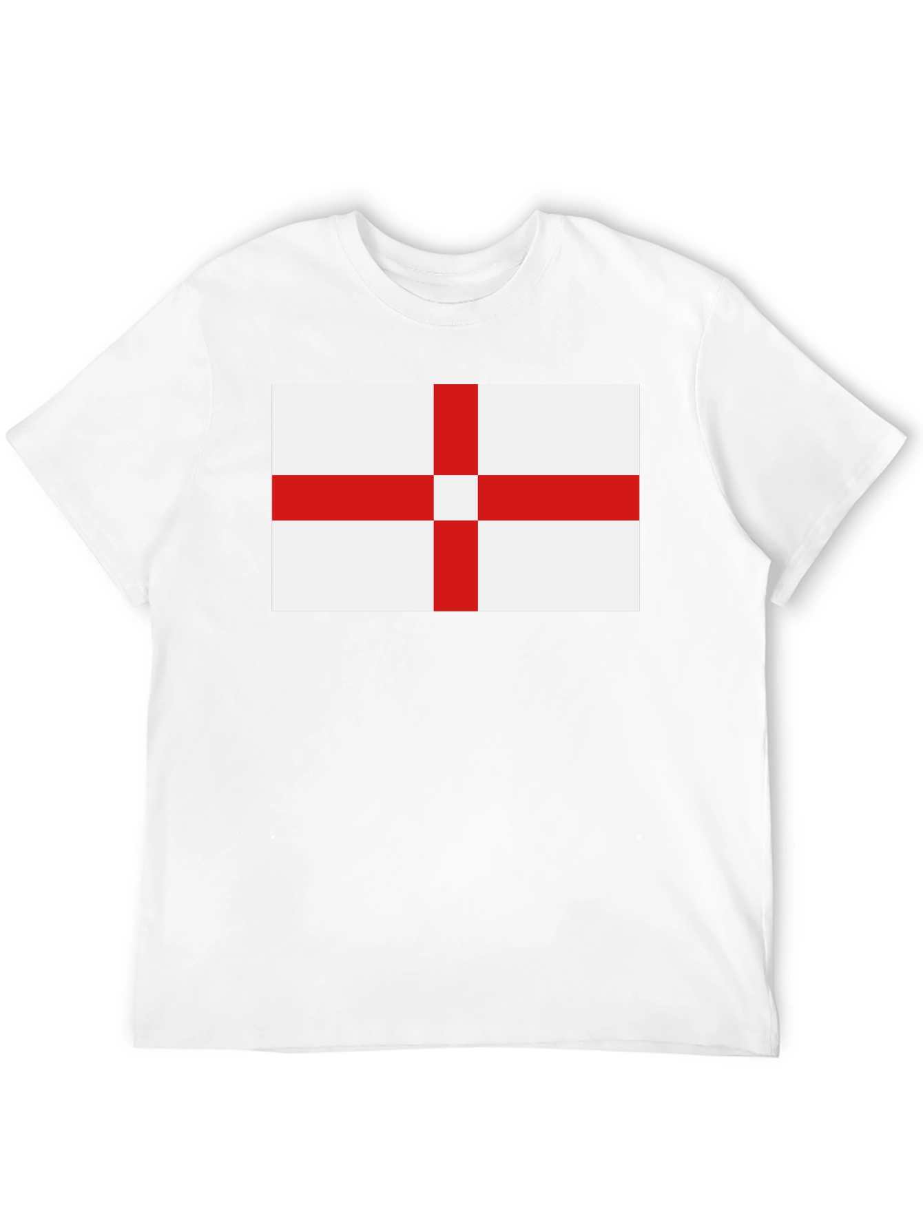 England Flag T-Shirt - Black Cotton Tee