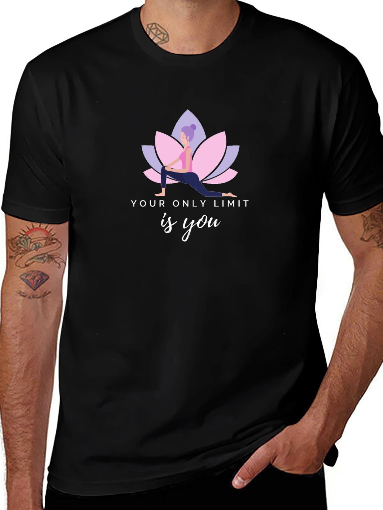 Yoga Motivation Black T-Shirt