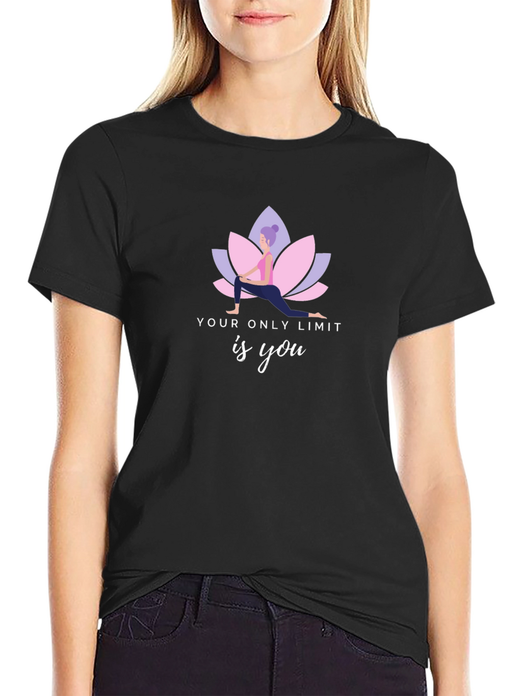 Yoga Motivation Black T-Shirt