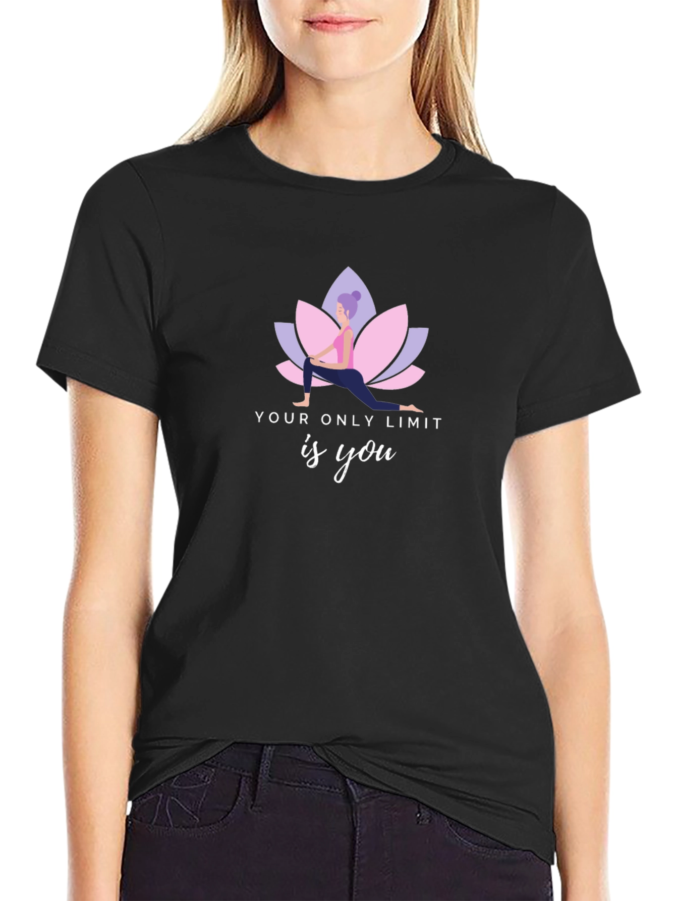 Yoga Motivation Black T-Shirt