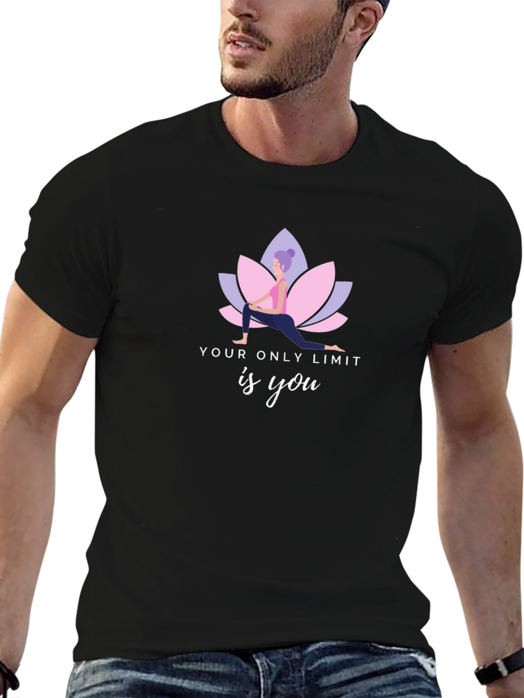 Yoga Motivation Black T-Shirt
