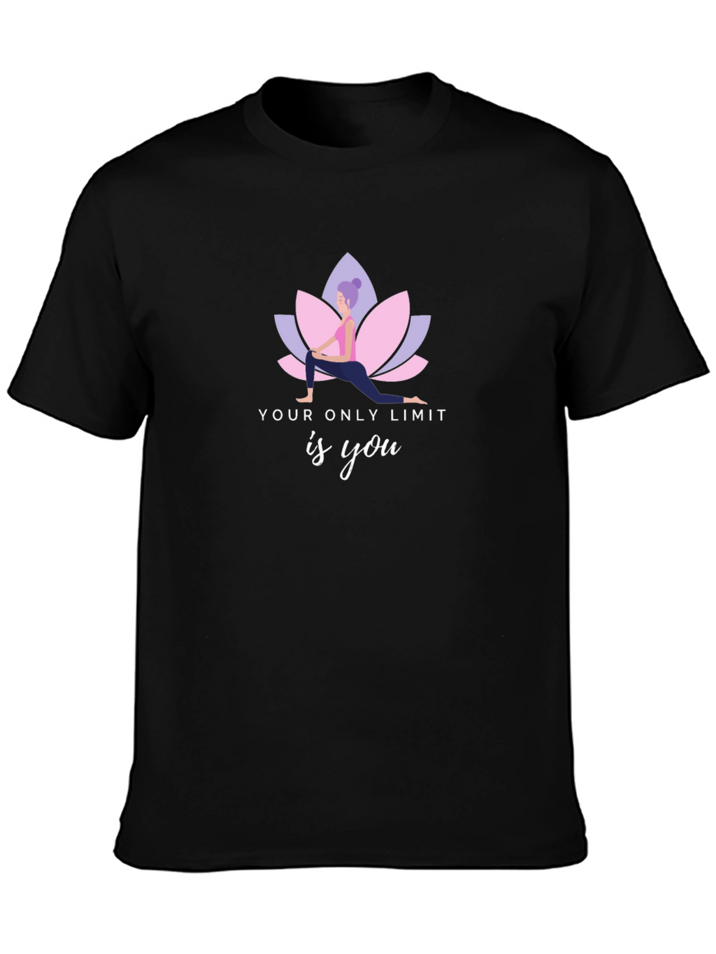 Yoga Motivation Black T-Shirt