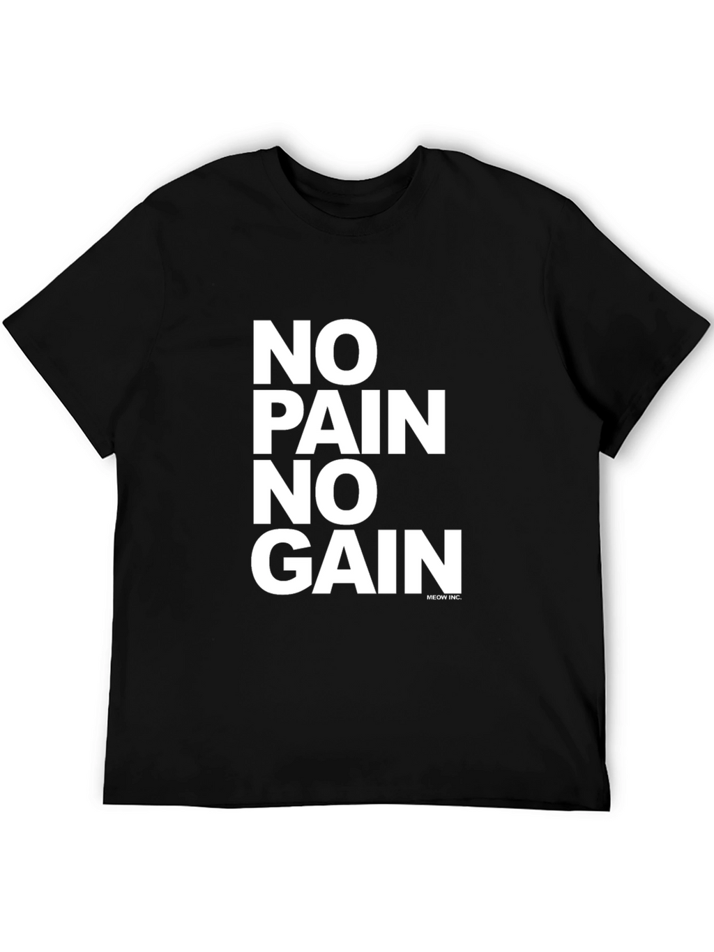 No Pain No Gain Graphic Tee - Black T-Shirt