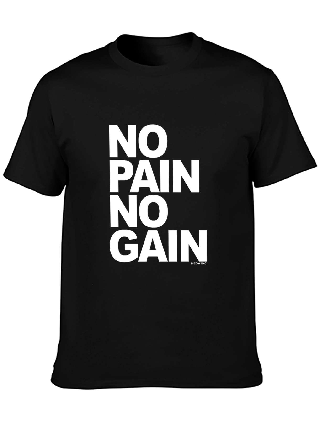 No Pain No Gain Graphic Tee - Black T-Shirt