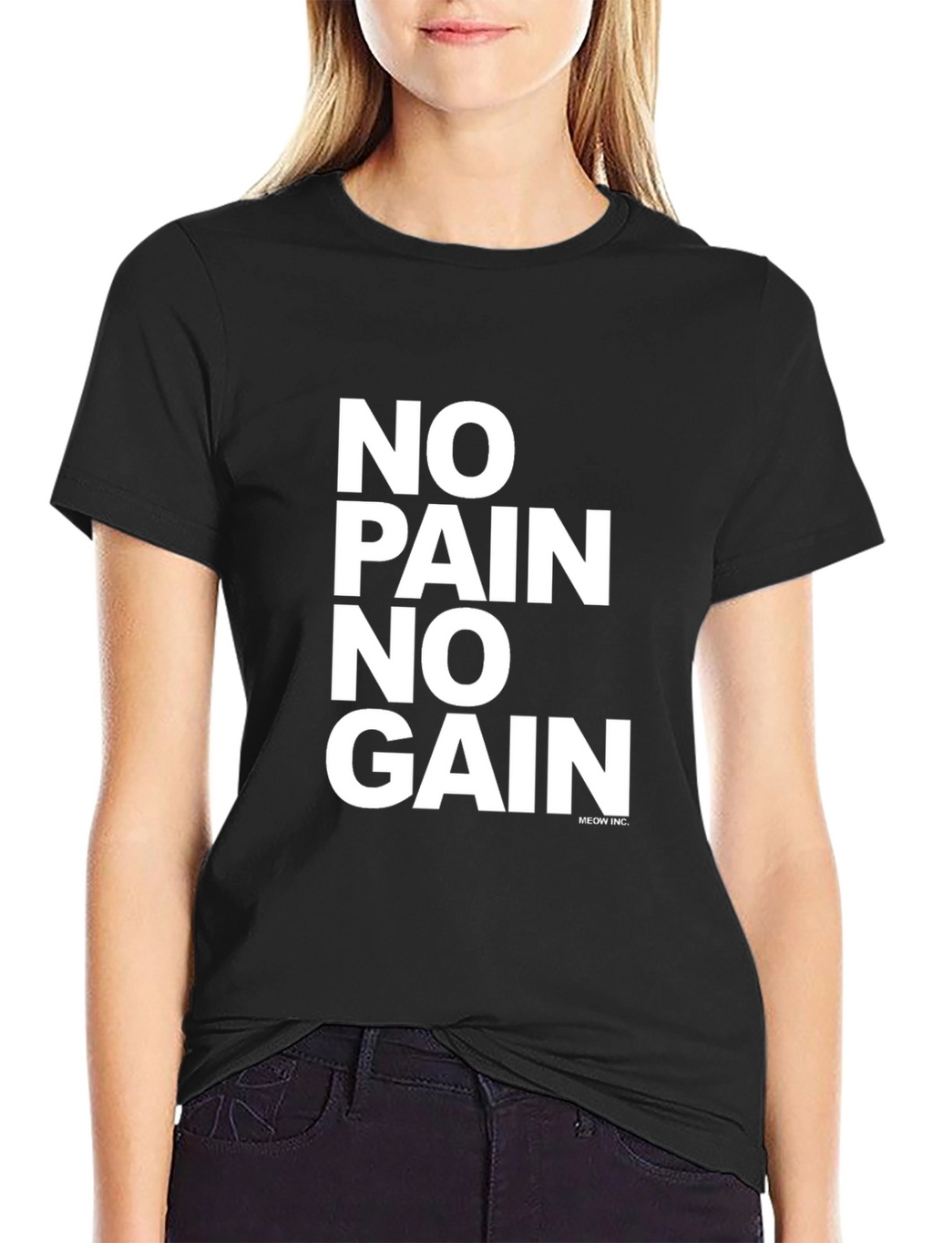 No Pain No Gain Graphic Tee - Black T-Shirt