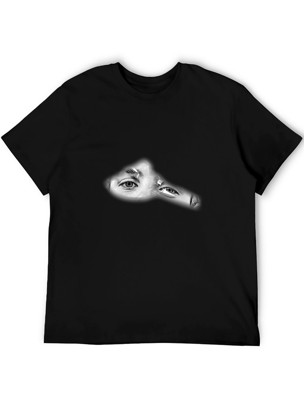 Mysterious Eyes Black T-Shirt - Intrigue Style