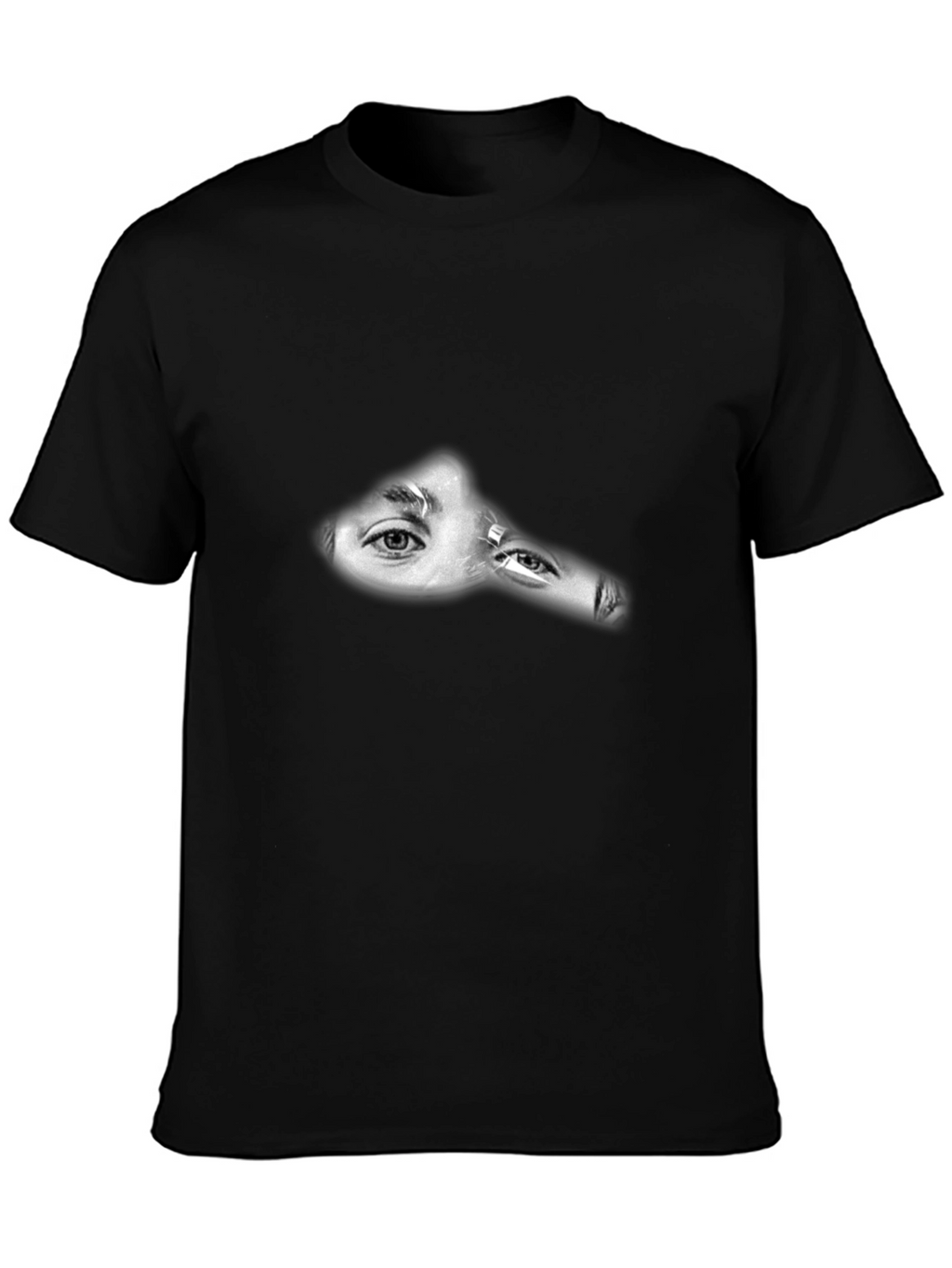Mysterious Eyes Black T-Shirt - Intrigue Style