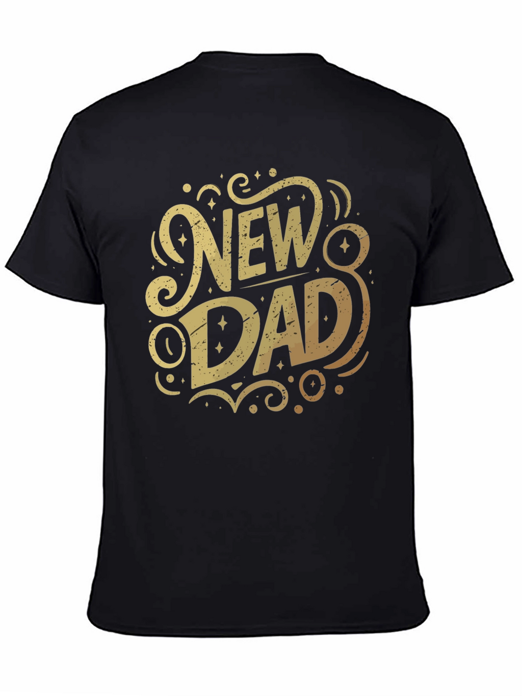 New Dad Graphic T-Shirt - Black Cotton Tee