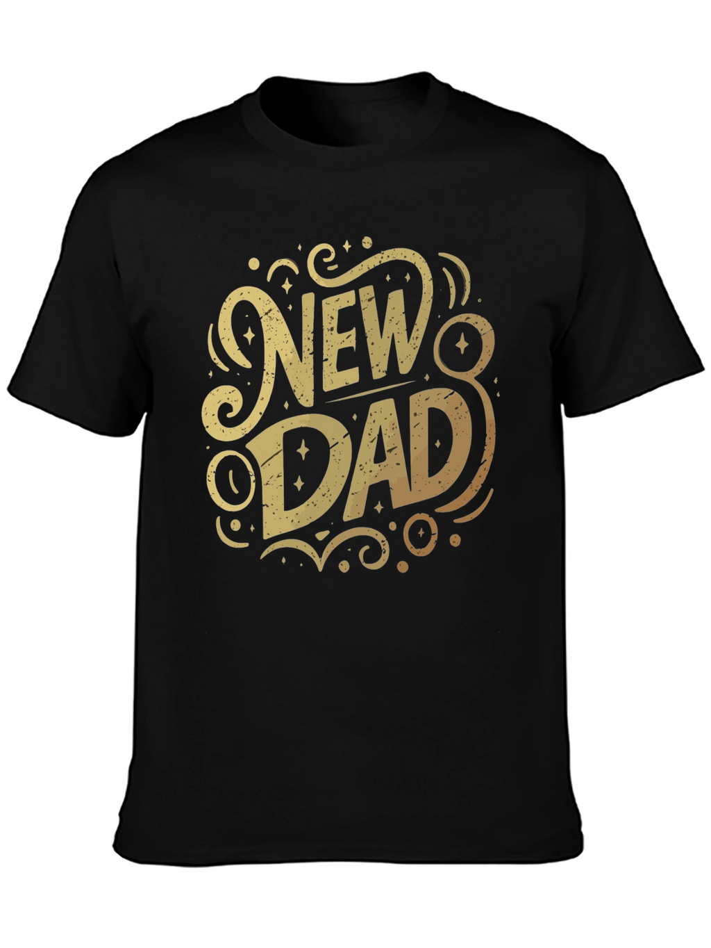 New Dad Graphic T-Shirt - Black Cotton Tee