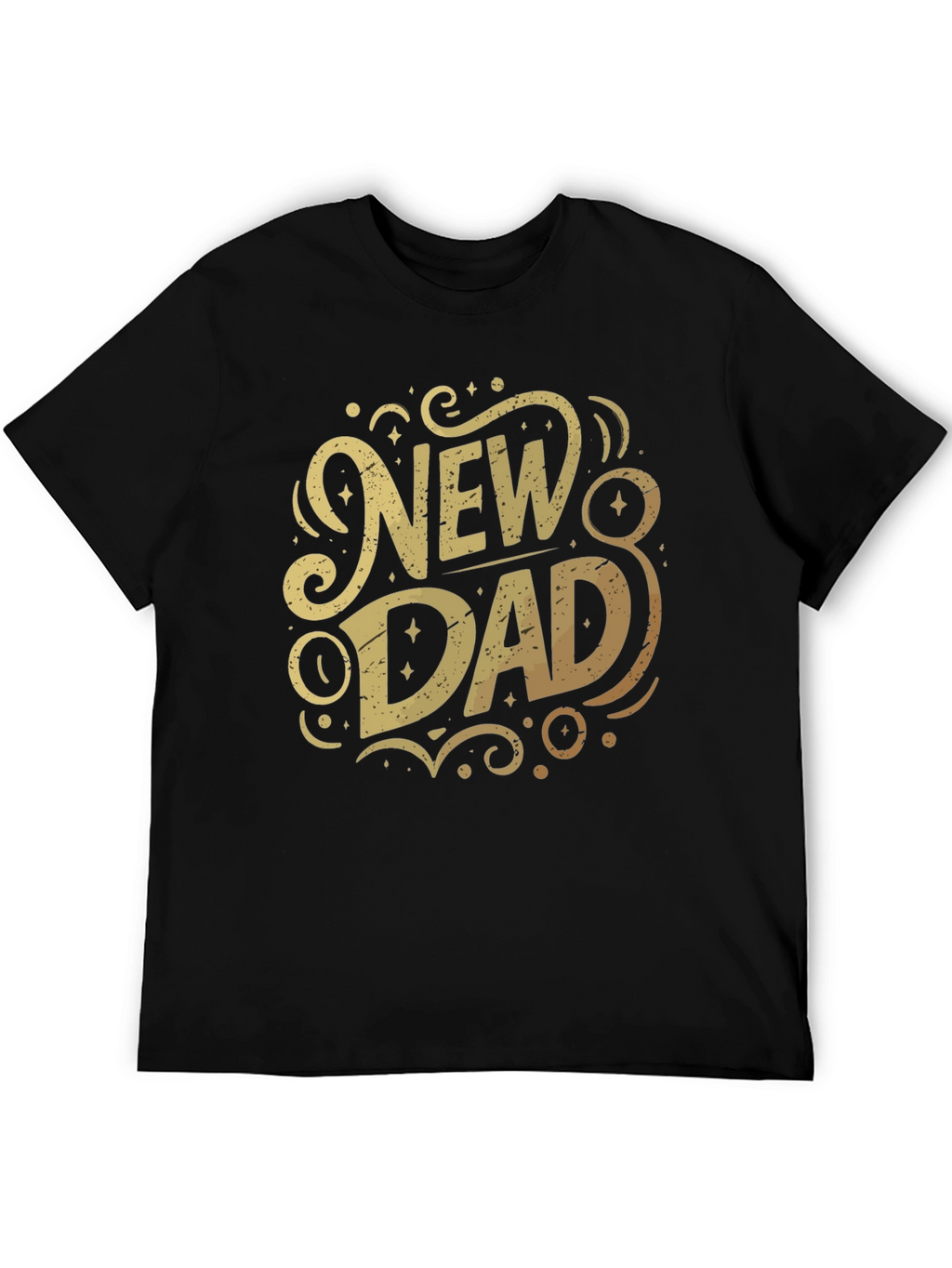 New Dad Graphic T-Shirt - Black Cotton Tee