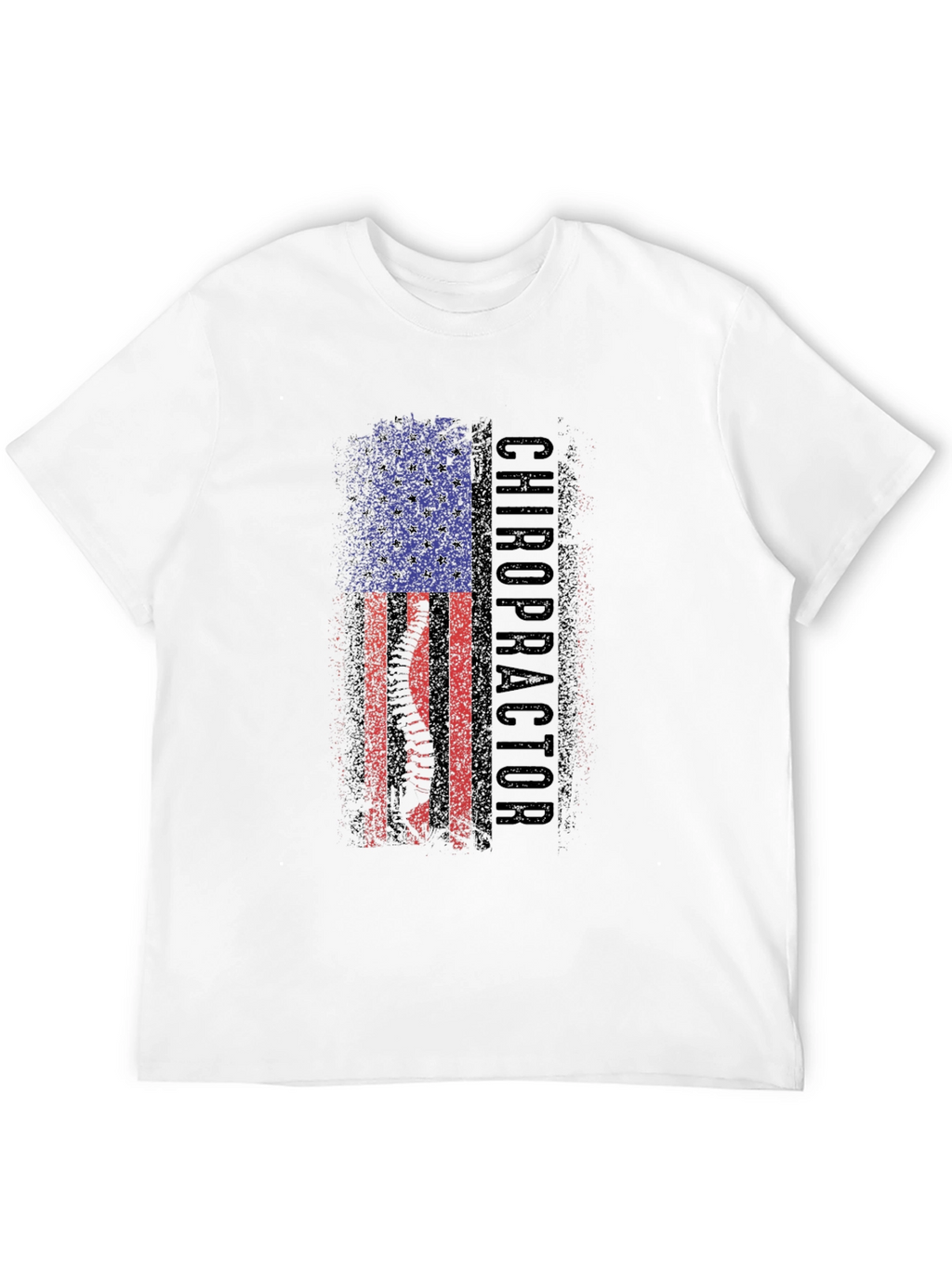 Chiropractor American Flag Graphic T-Shirt