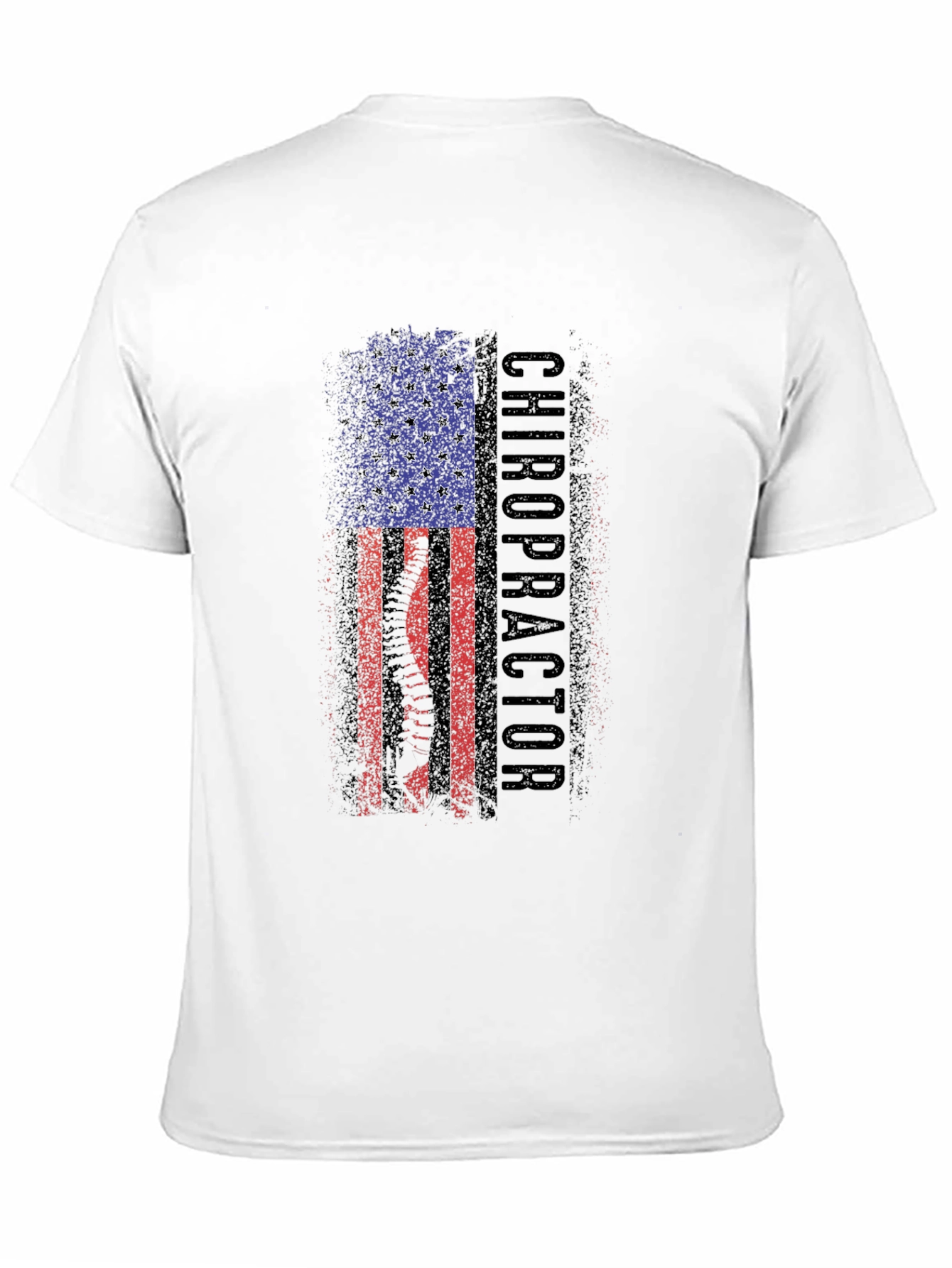 Chiropractor American Flag Graphic T-Shirt