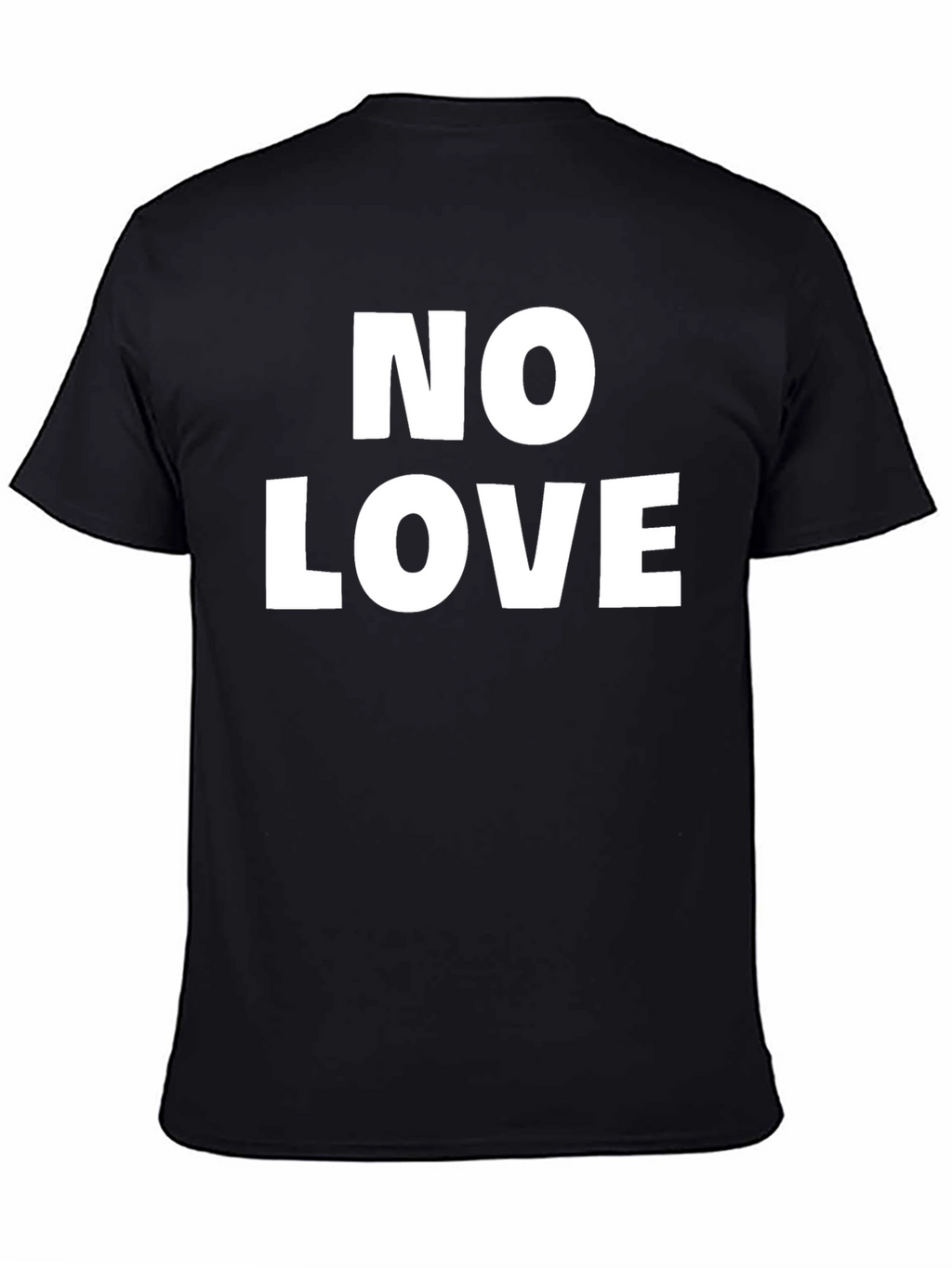 No Love Graphic Print Black T-Shirt