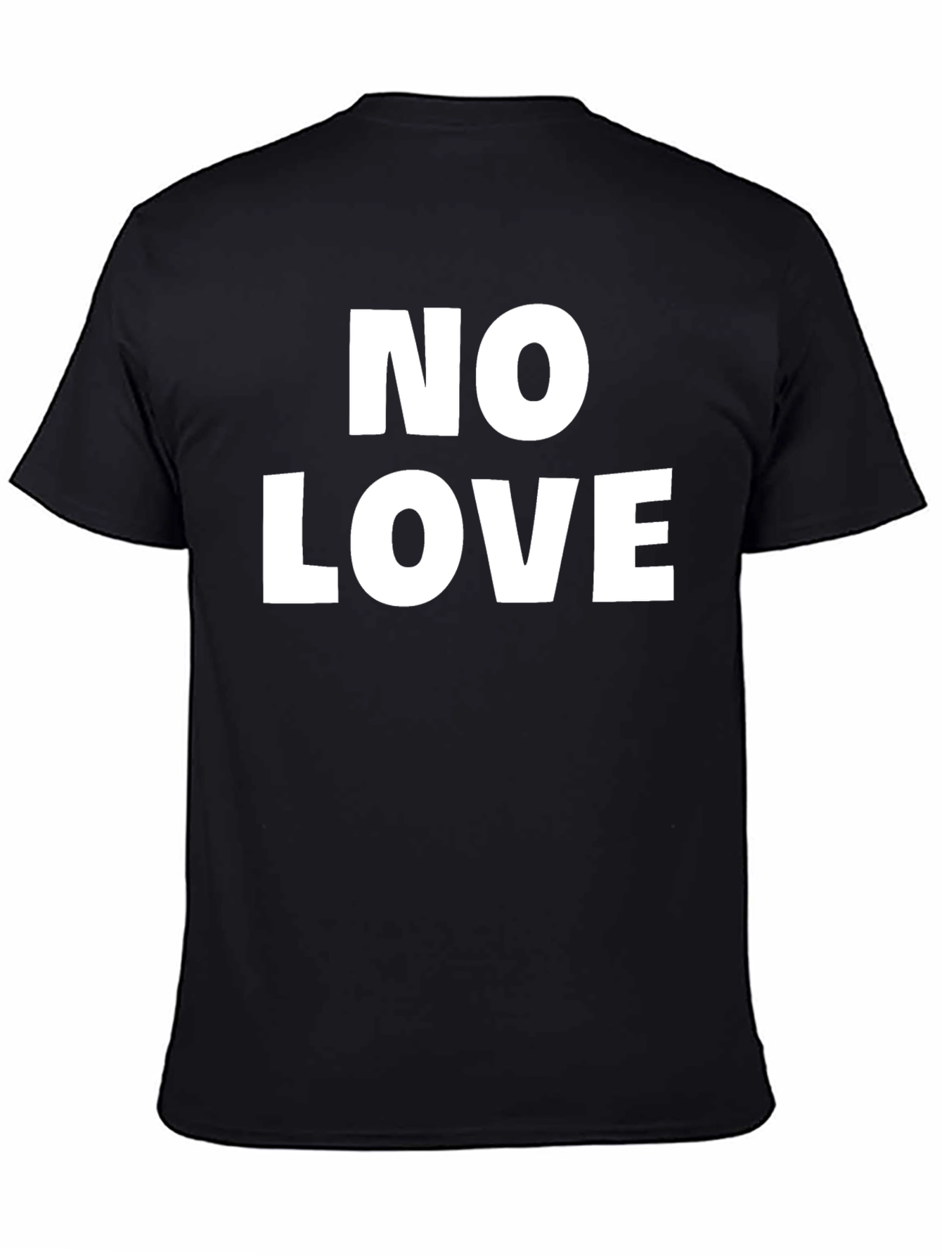 No Love Graphic Print Black T-Shirt