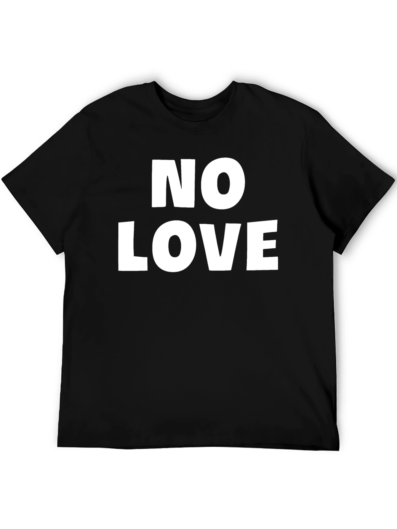 No Love Graphic Print Black T-Shirt