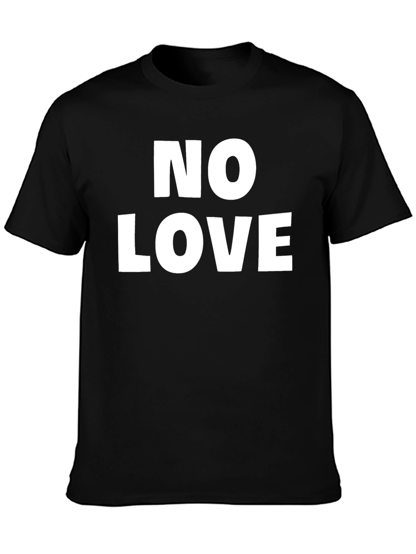 No Love Graphic Print Black T-Shirt