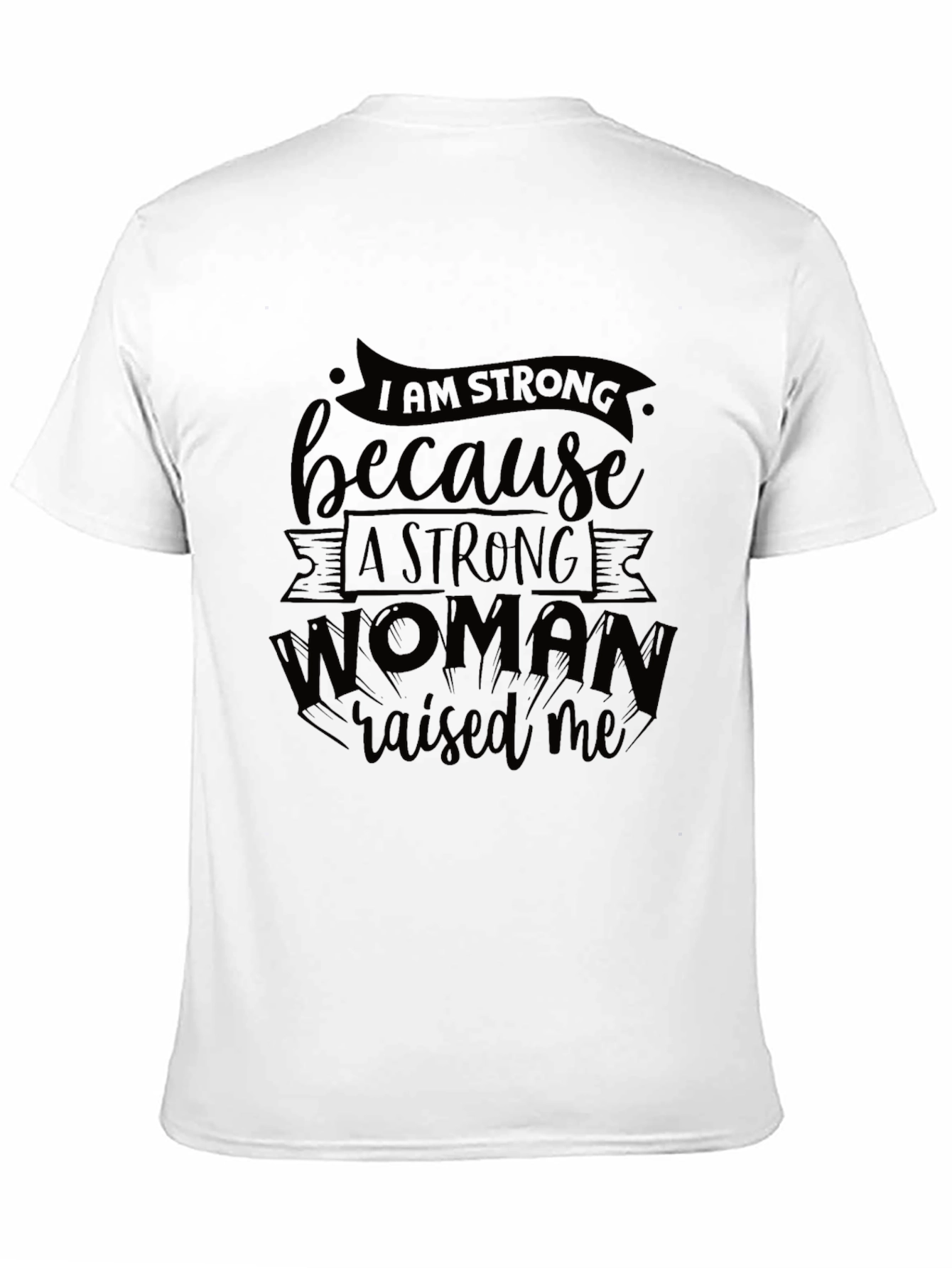 I Am Strong Black Graphic T-Shirt
