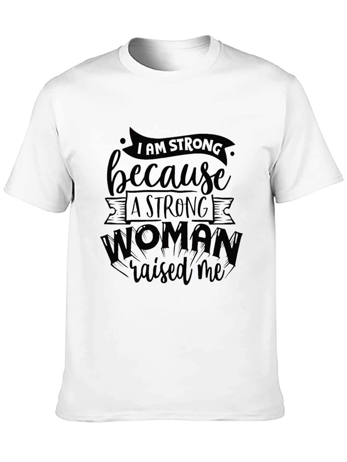 I Am Strong Black Graphic T-Shirt