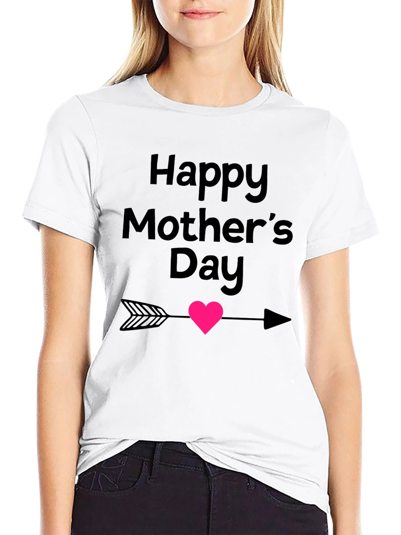 Happy Mothers Day T-Shirt Arrow Heart