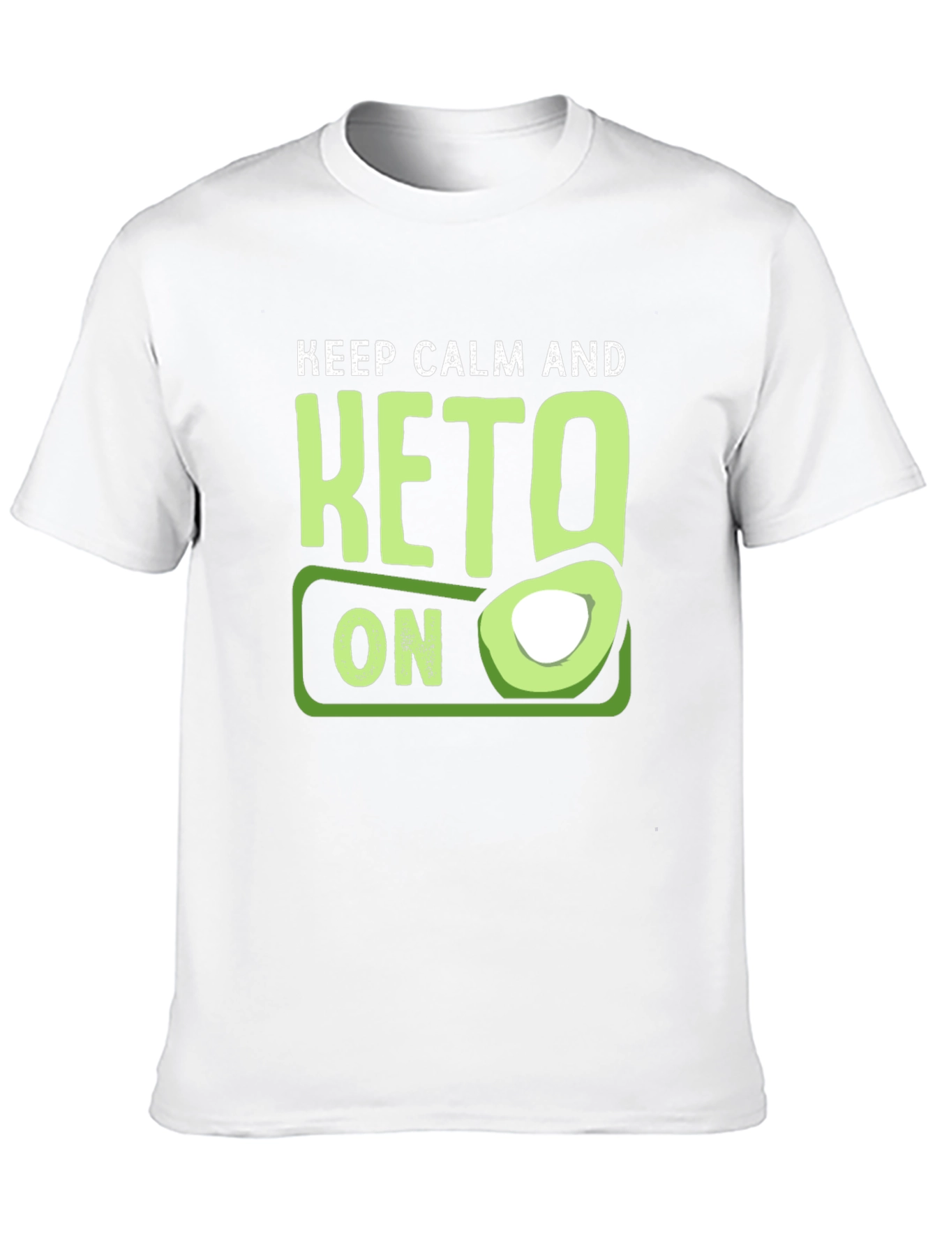 Keep Calm and Keto On T-Shirt Avocado Graphic Tee