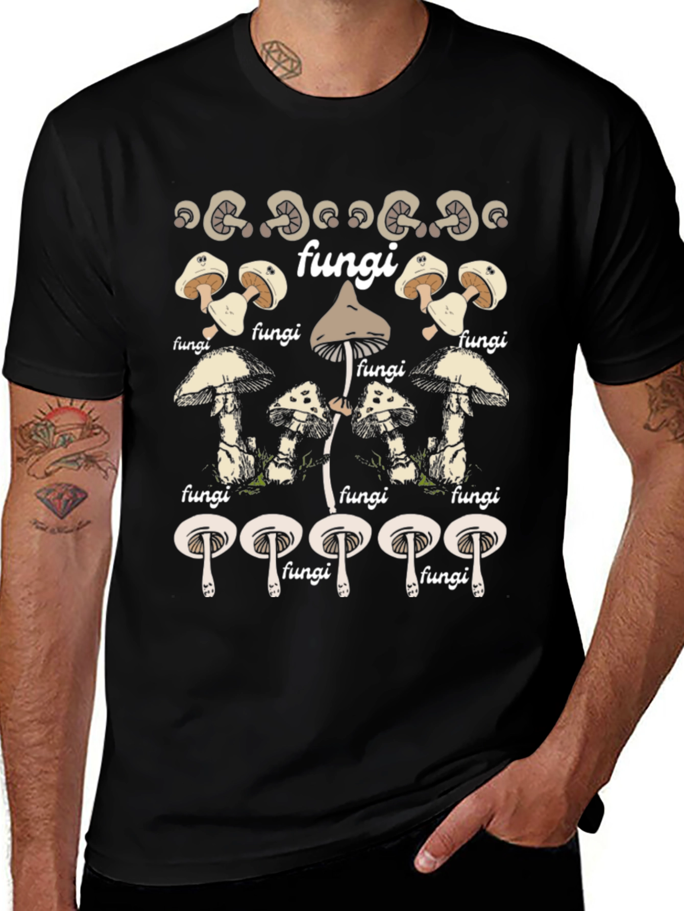 Fungi Graphic Tee - Unique Mushroom Design T-Shirt