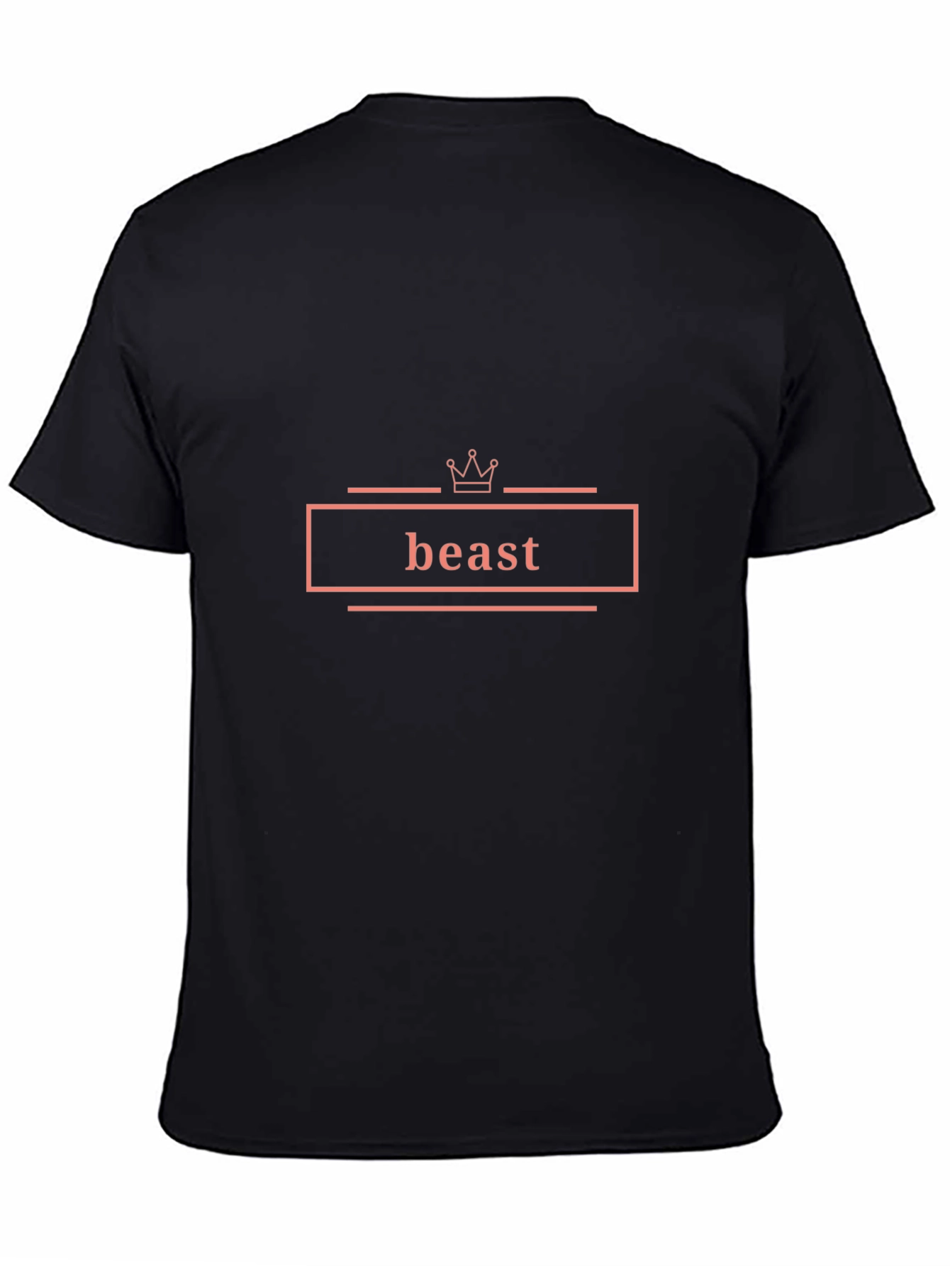 Beast Crown Graphic Tee - Stylish Mens Black T-Shirt