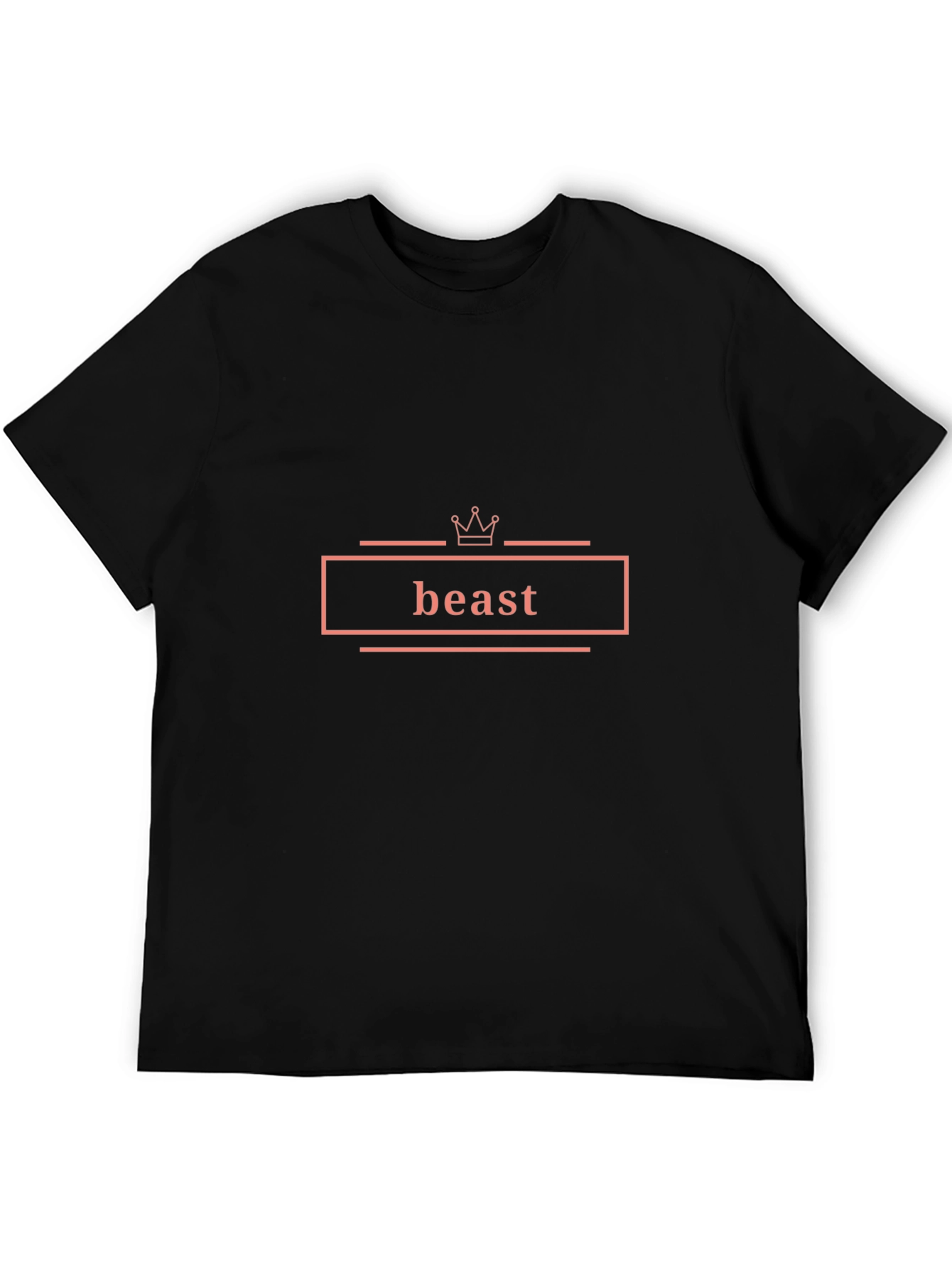 Beast Crown Graphic Tee - Stylish Mens Black T-Shirt