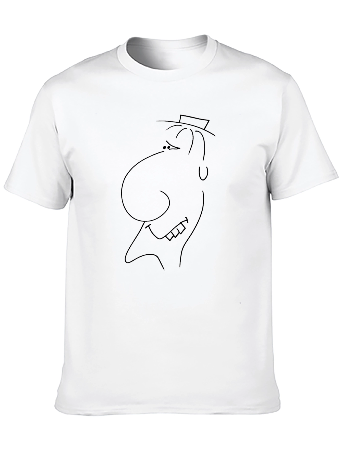 Cartoon Face Black T-Shirt