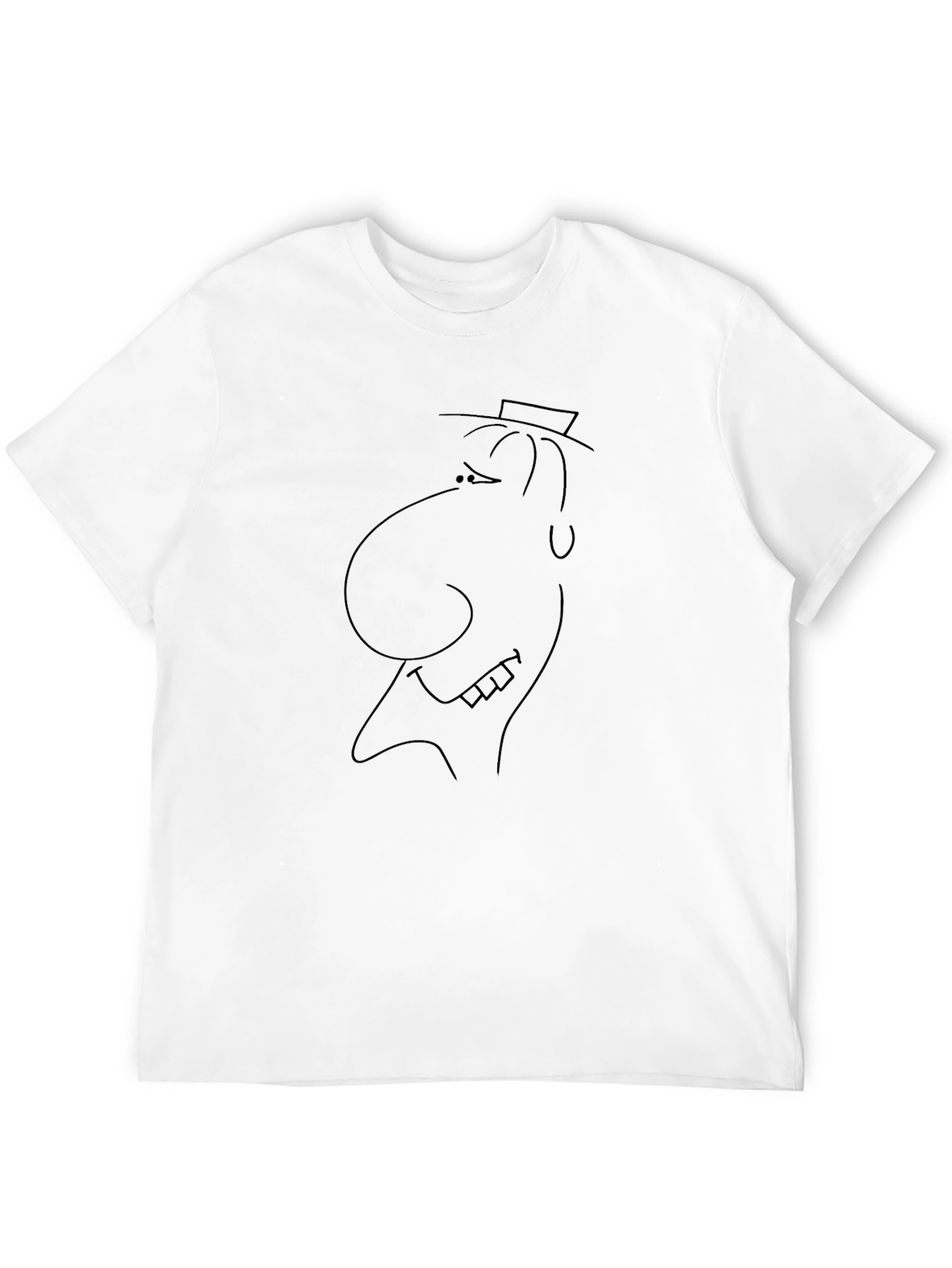 Cartoon Face Black T-Shirt