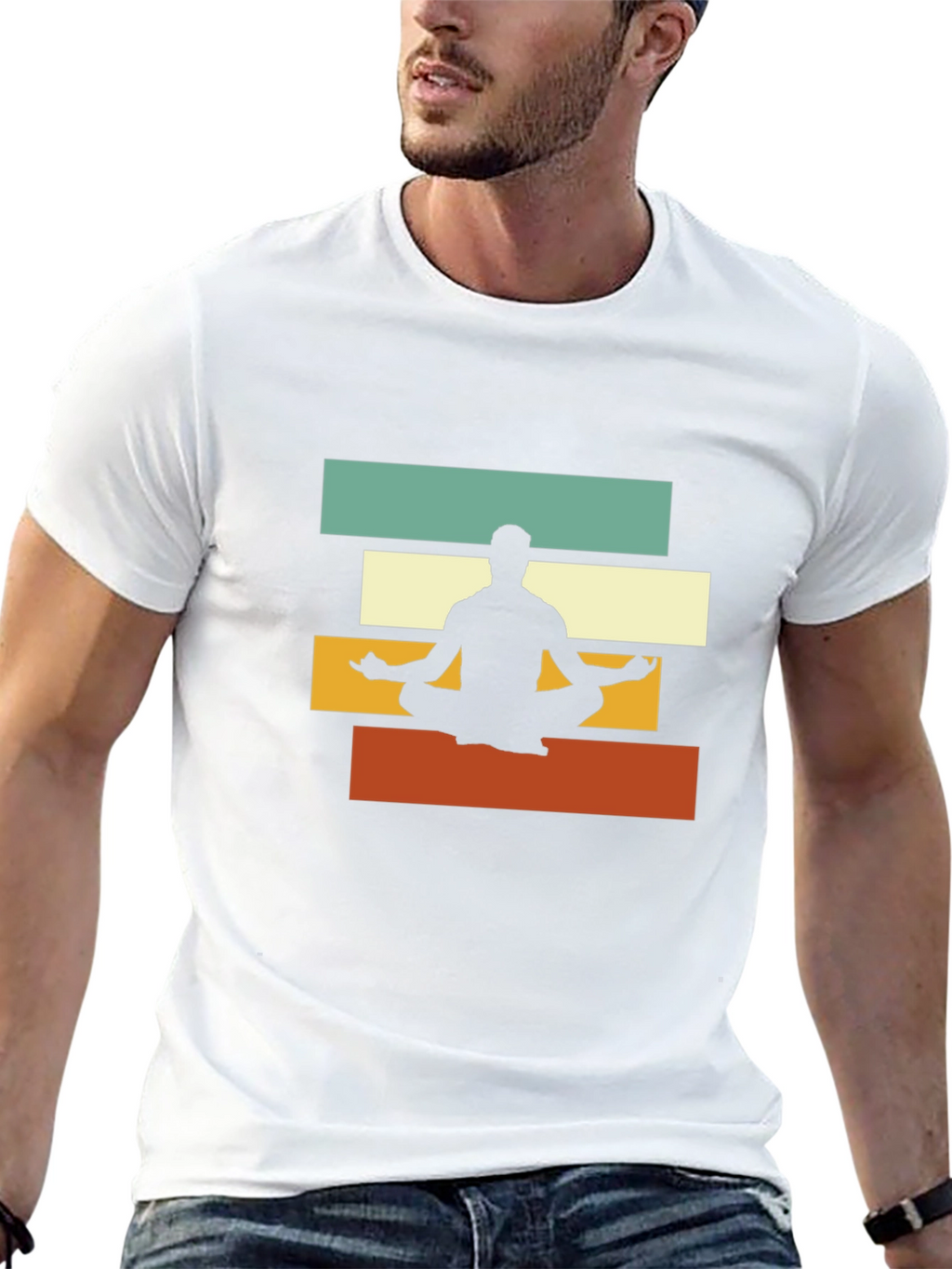 Retro Yoga Meditation T-Shirt - Zen Style