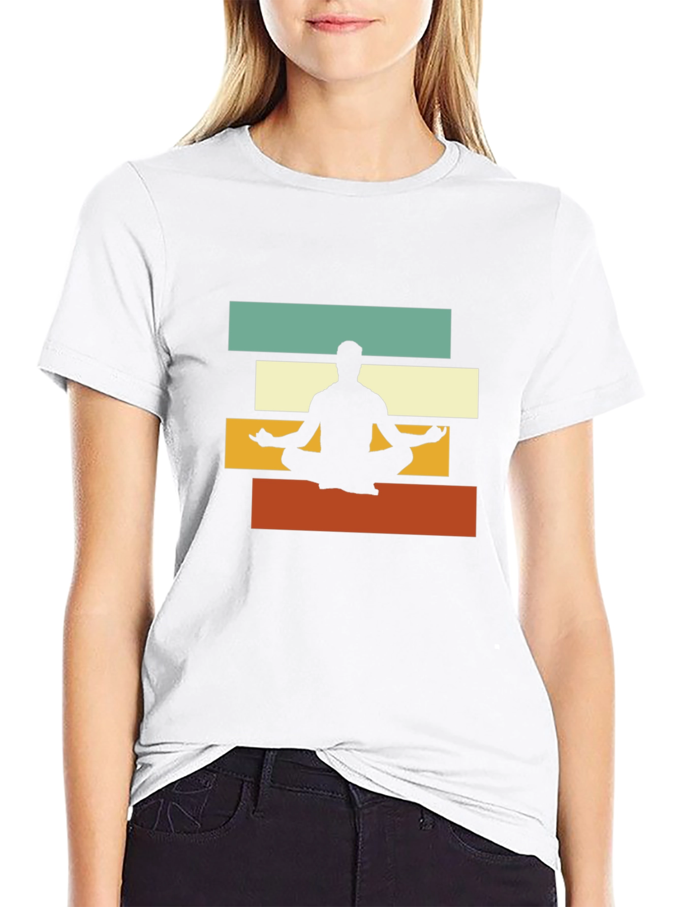 Retro Yoga Meditation T-Shirt - Zen Style